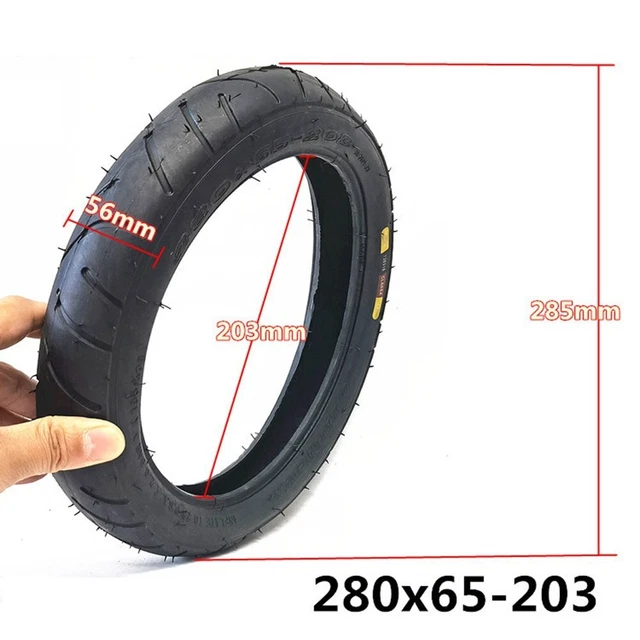 280X65-203 Rubber Tyre / Inner Tube / Tyre & Inner Tube For Pushchair Black 2
