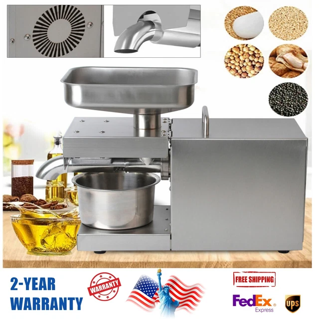 Commercial Automatic Oil Press Machine Cold & Hot Oil Extractor 110V 600W