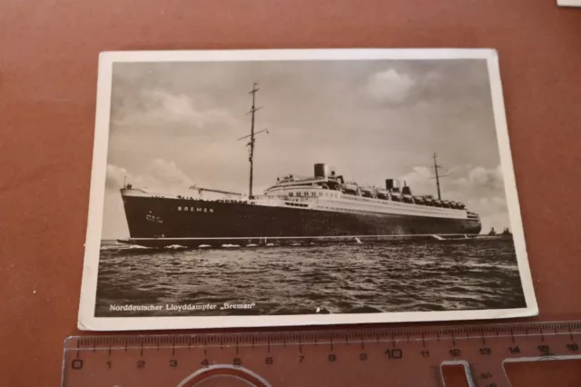 tolle alte Karte -  Passagierdampfer Bremen - 1938 Nordd. Lloyd