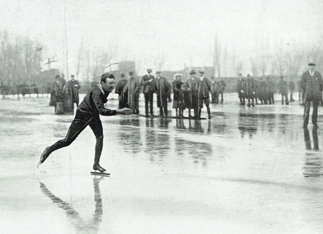 Ice Speed Skating Challenge Cup Littleport Norfolk 1905 Photo Article K888