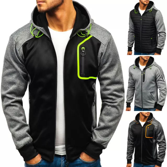 Übergangsjacke Sweatjacke Sportjacke Winter Kapuze Herren Mix BOLF 4D4 Motiv