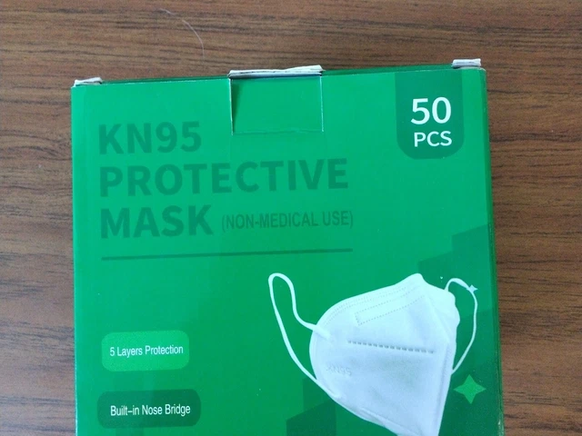 White KN95 50  Protective 5 Layer Face Mask  Disposable Mask