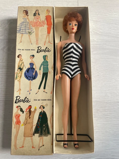 Poupée Barbie Bubble Cut Blonde 1962 - Lèvres Blanches - Mattel - Collection Ginger - Occasion