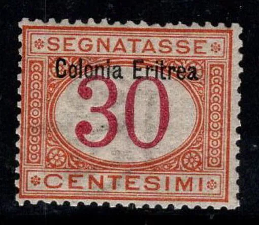 Eritrea 1903 Sass. 4 Nuovo * MH 100% Segnatasse 30 cent...