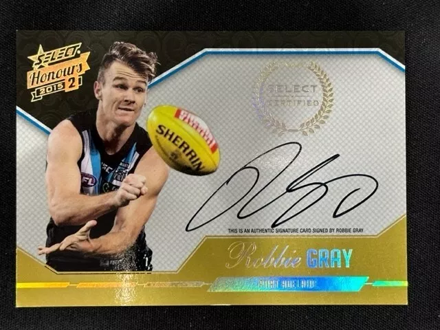 2015 AFL Honours2 Certified Signature SCS16 Robbie Gray Port 252/400