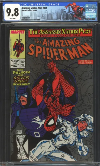 Amazing Spider-man #321 CGC 9.8 NM/MT WP McFarlane Art! Custom Label Marvel 1989