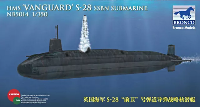Bronco Models NB5014 1:350 HMS Vanguard S-28 SSBN Submarine