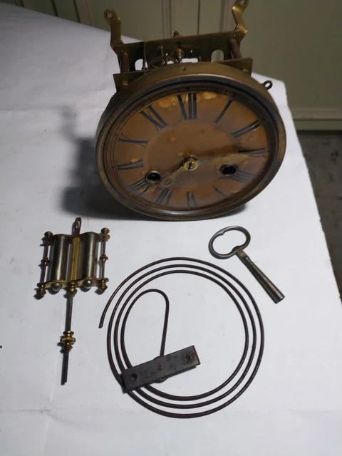 Barillet Complet Avec Ressort Pour Pendule Horloge – Laiton 80 Dents, Vintage Suisse