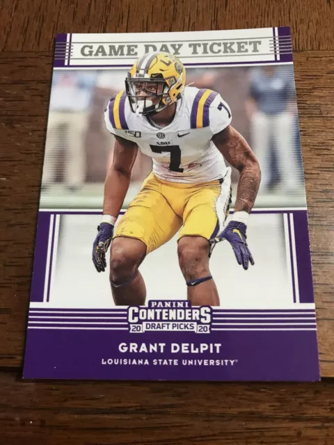 2020 Panini Contenders Draft Picks Grant Delpit Game Day Ticket RC, #40