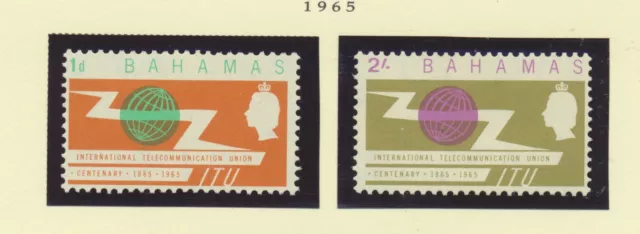 Bahamas Scott #219 To 220, Two Stamp ITU Centenary, MNH