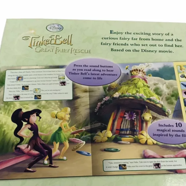 Disney Tinkerbell ~ INTERACTIVE SOUNDS ~  The Great Fairy Rescue 1st Edition EUC 2