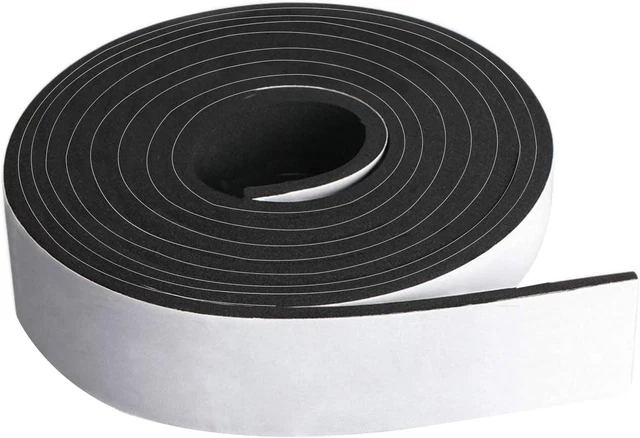 Neoprene Foam Strip Roll by Dualplex, 2" Wide x 10' Long x 1/16" Thick