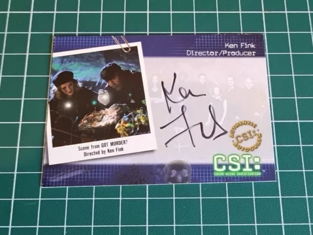 C.S.I CSI Series 2 Ken Fink Autograph Trading Card CSI-B12 (Strictly Ink, 2004)