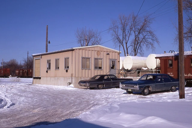 T: Original Slide BN Burlington Northern Depot/Yard Office - Bayport MN 1972