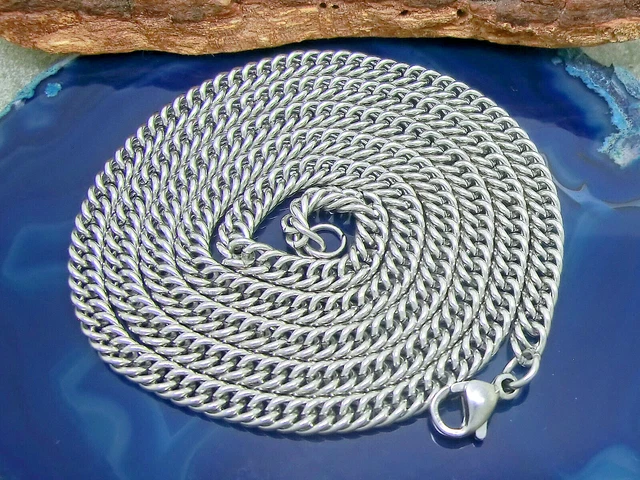Paul Chain Collana Uomo In Acciaio Inox Argentato - Maglia Cordino - Foto 8