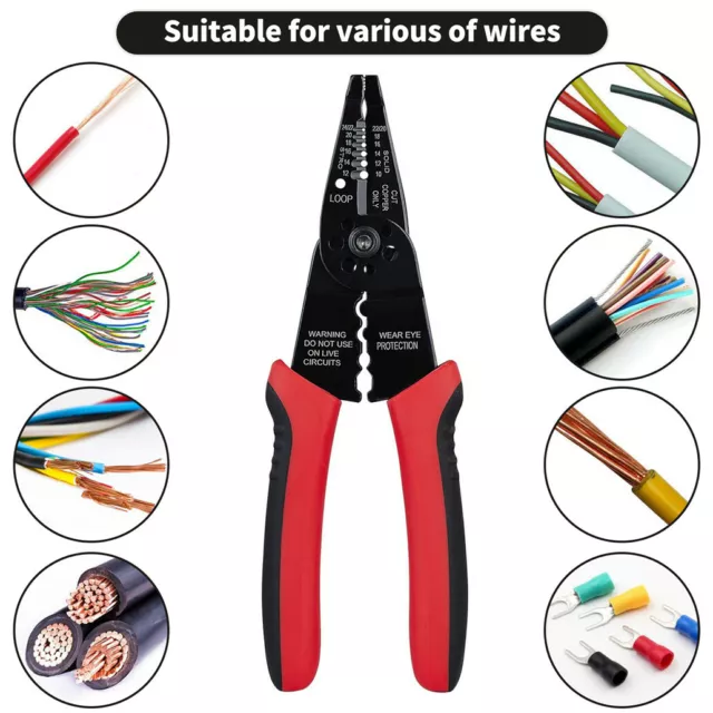 WG-015 Wire Cable Stripper Cutter Pliers Crimping Tool Pro. Electrician Tool 3