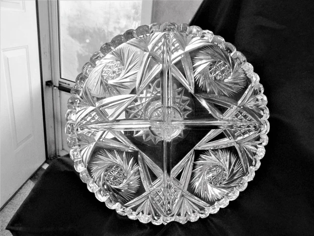 American Brilliant Large Comport with Extra Fine Stem 5