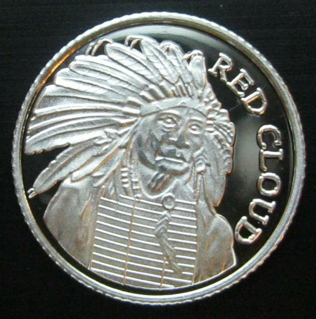 Red Cloud - 1 GRAM GR G .999 Fine Pure Solid Silver Bullion Round