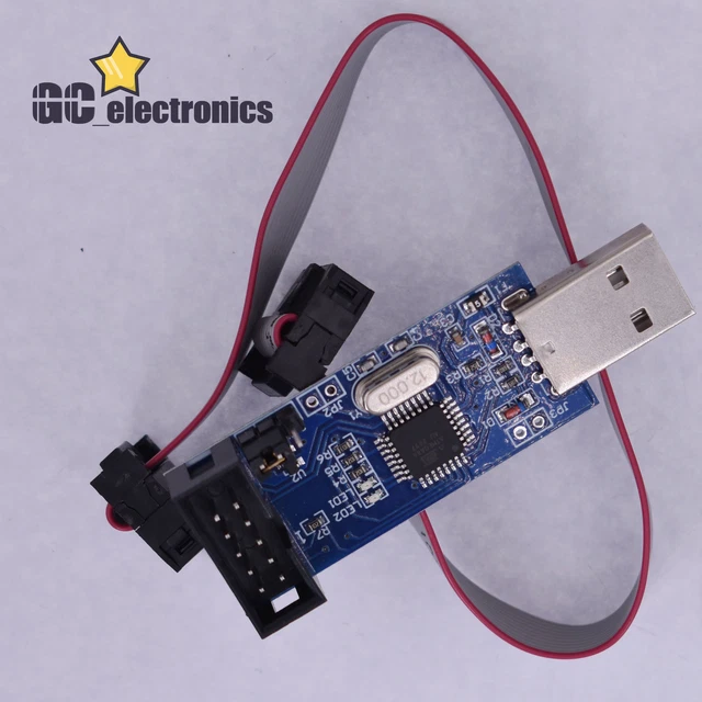 USBASP USBISP AVR Programmer Adapter 10 Pin Cable USB ATMEGA8 ATMEGA128 ...