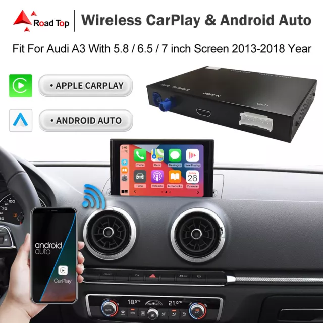 Wireless Retrofit Carplay Android Auto Interface Box for Audi A3 Q5 2013-2018