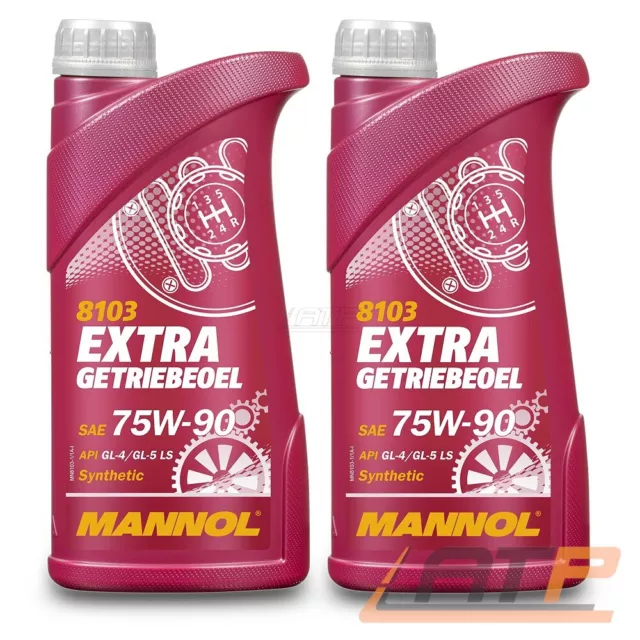 2x 1 L LITER MANNOL EXTRA GETRIEBEÖL 75W-90 API GL-5 LS SCHALTGETRIEBE-ÖL