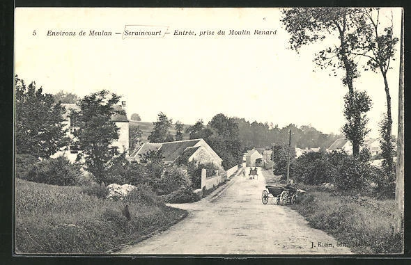 CPA Seraincourt, Entree, pris du Moulin Renard