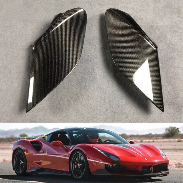 Real Carbon Fiber Side Fender Air Vent Intake Cover For Ferrari 488 GTB Spider
