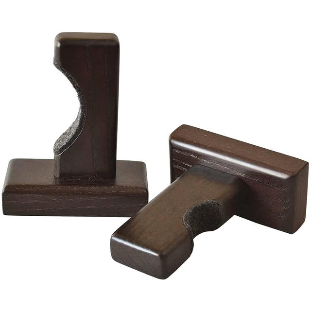 2Pcs Baseball Bat Rack Wooden Wall Mount Display Baseball Stick Case Stand