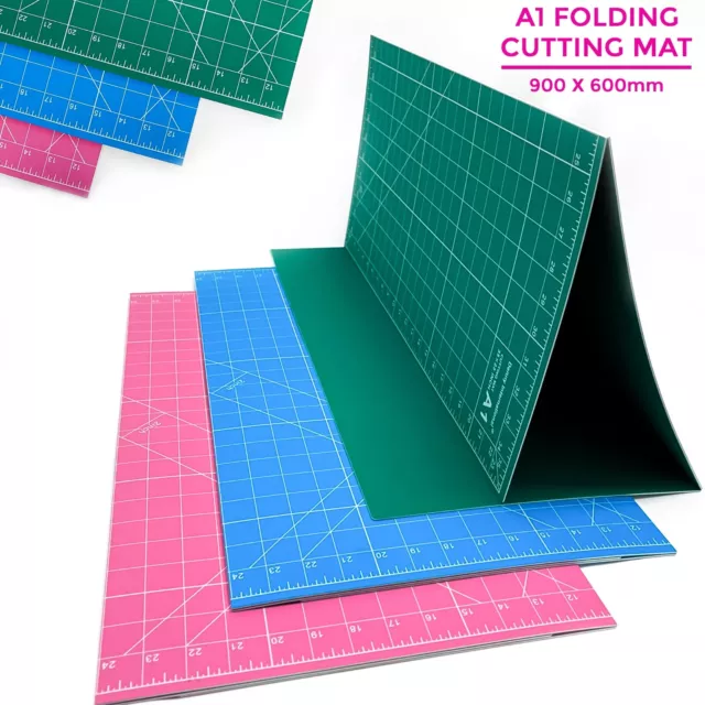 Folding A1 Cutting Mat Size Non Slip Self Healing Grid Craft Design 900 X 600Mm