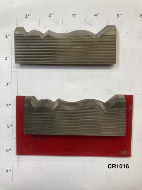 5/16 Corrugated High Speed Steel Molding Knives - Crown Molding Profile -