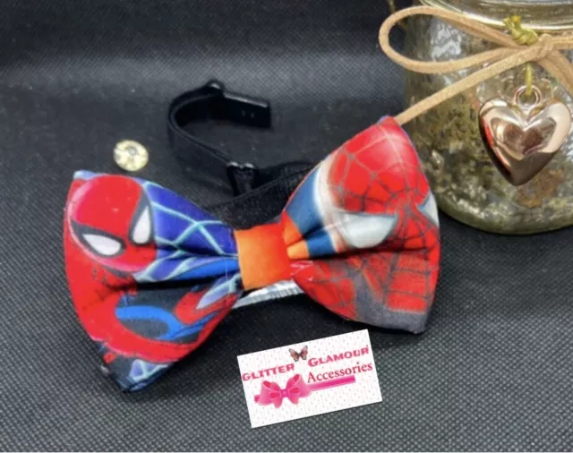 Spiderman Batman Bow Tie Neck Necktie Dickie Fabric Costume Comics Marvel Thor