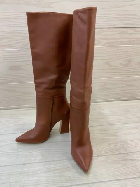 Steve Madden Padmy Knee High Boots, Women's Size 8 M, Cognac NEW MSRP $170