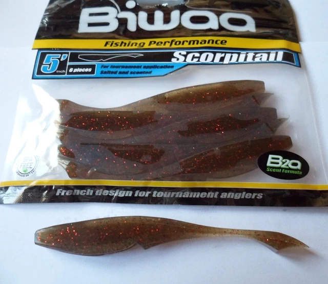 Künstlich Silikon Seebarsch Deus 4  Biwaa 08 Pearl Weiß Soft Meer Gummi Swing 9