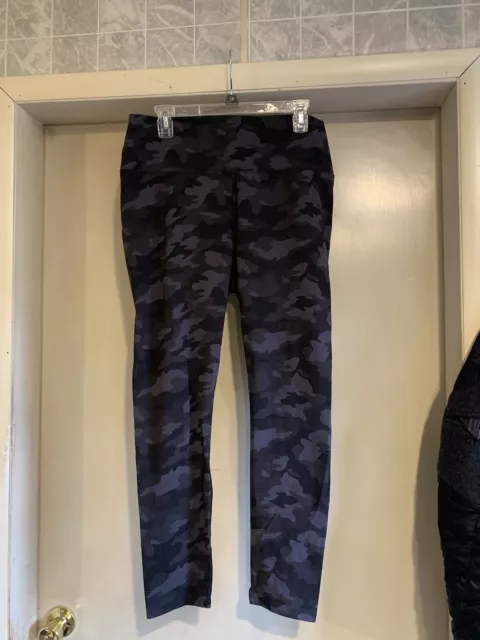 Women's Simply Vera Wang Camo Joggers Size XL High Waist No String Black/Gray