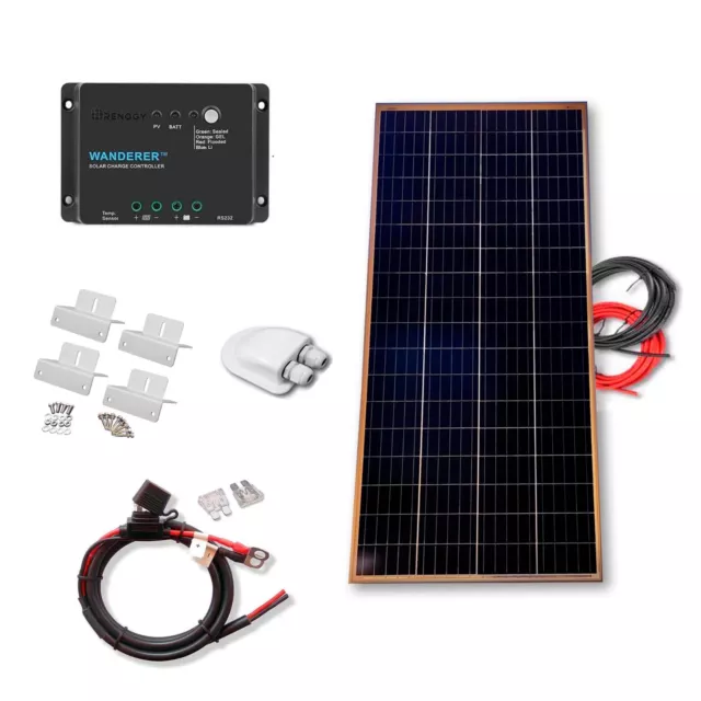 Kit Solar 200W Panel 12V Regulador Solar Renogy apto Baterías Litio