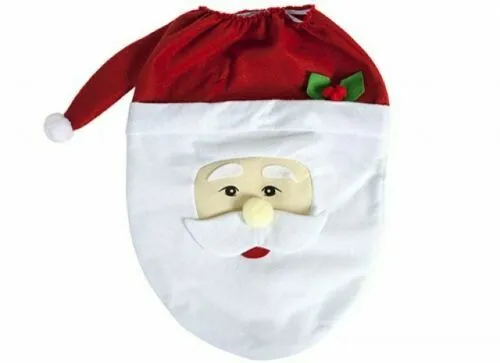 Santa Claus Toilet Seat Cover - Bathroom Christmas House Decorations Funny