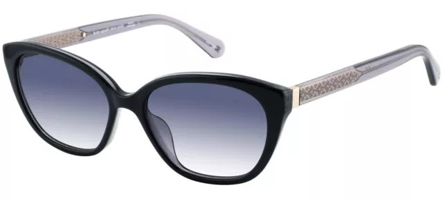 Kate Spade New York Women's Philippa/G/S Cat Eye Sunglasses, Black/Gray Shaded,