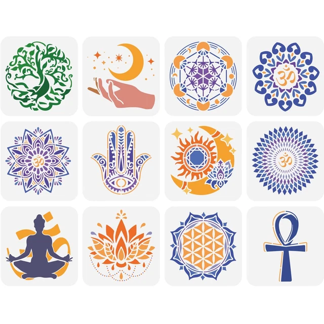 FINGERINSPIRE Stencil a Farfalla 30x30cm Stencil in plastica per