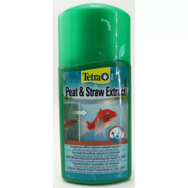 Peat et straw extract, effet filtrant réduit les rayons du soleil, Tetra pond250