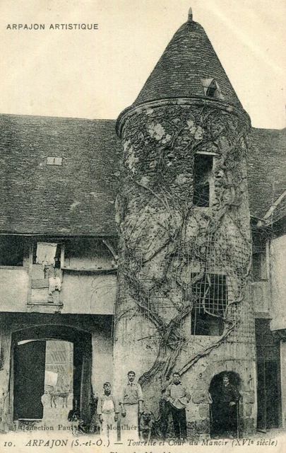 Carte ARPAJON Tourelle et Cour du Manoir Place du Marché Boucher et l'arpette