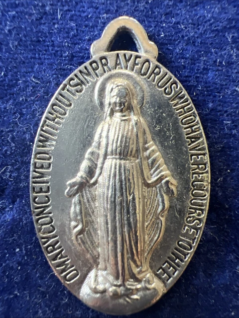 VINTAGE CATHOLIC BLESSED Virgin Mary Miraculous Medal £8.36 - PicClick UK