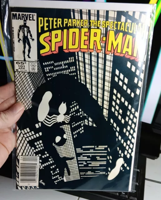 PETER PARKER SPECTACULAR SPIDER-MAN # 101 MARVEL COMICS April 1985 BYRNE CLASSIC