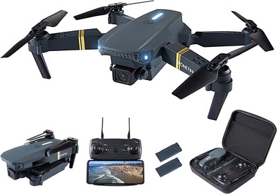 Photos Gestuelles Positionnement de Flux Optique tech rc Drone avec Caméra 1080P HD 25 Mins de Vol avec 2 Batteries Rechargeables & Sac de Transport Drone Pliable Quadricoptère Extérieur 