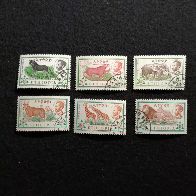 Äthiopien 1961 - MiNr. 408 - 413    Säugetiere.