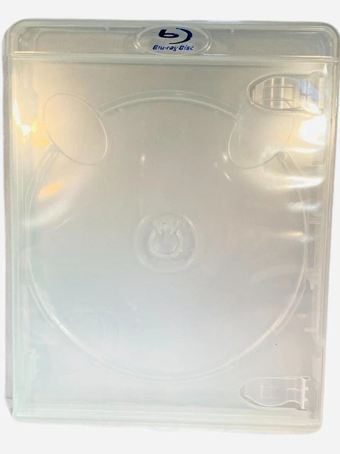 2 x Amaray Single Clear 14mm Case Spine Blu-ray 1-Disc Replacement Case