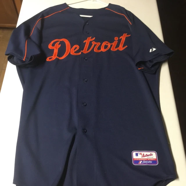 Authentic collection Majestic jersey Detroit Tigers Blue Orange Size 46 MLB Authentic collection Majestic jersey Detroit Tigers Blue Orange Size 46 MLB