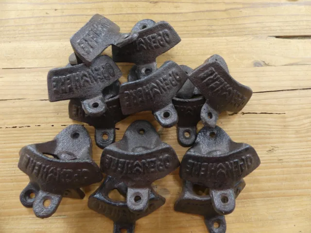 200 Rustic Cast Iron OPEN HERE Wall Mounted Beer Bottle Openers Bar Wholesale