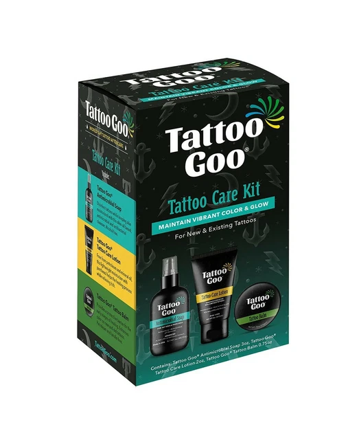 Tattoo Goo Aftercare Kit Includes Antimicrobial Soap, Balm, and Lotion, Tatto... Tattoo Goo Aftercare Kit Includes Antimicrobial Soap, Balm, and Lotion, Tatto...