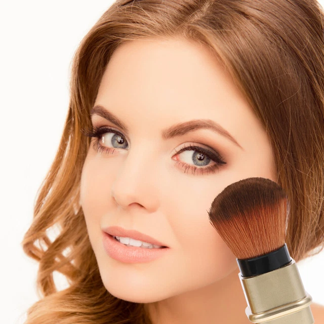 Spazzola antipolvere retrattile cupola blush brush fondotinta spazzola strumenti di bellezza