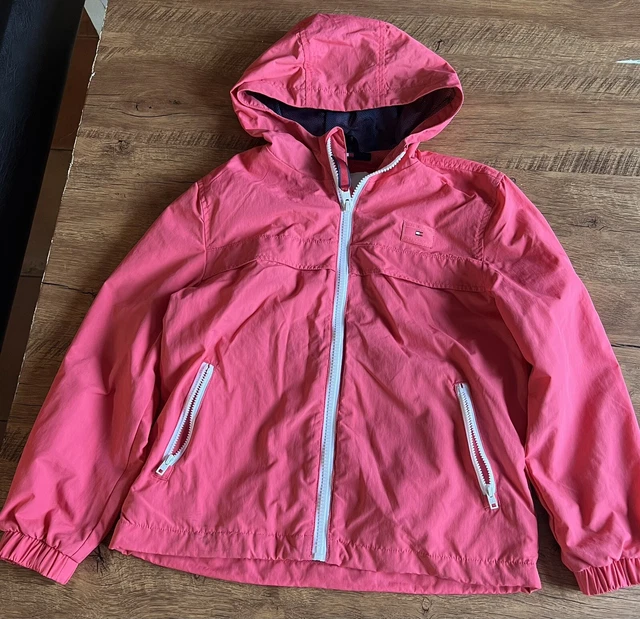 Giacca/cappotto antipioggia Tommy Hilfiger BAMBINI Unisex Rosa Scuro Età 8 (128cm) In perfette condizioni